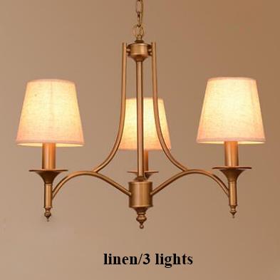 Metal Bronze Chandelier 6/8 Heads For Living Room Pendant Lighting