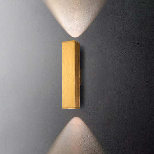 Nordic Rectangular 6/10/14W Led Art Black Wall Lamp Brushed Gold/Silver Mounted Lamps Hotel Bedroom