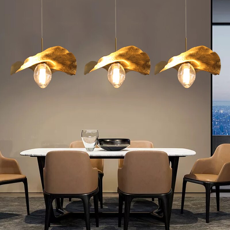 Nordic Modern Chandelier Pendant Light Kitchen Lotus Ceiling Lamp Living Room Lightning Cuisine