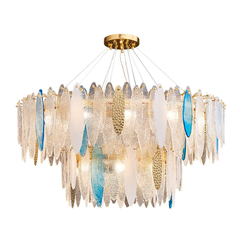 Art Deco Led Postmodern Glass Iron Chandelier Lighting Lustre Suspension Luminaire Lampen For