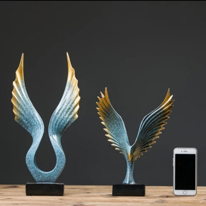 Nordic Modern Resin Eagle Sculpture: Elegant Family Ornament For Home And Office Decor Items
