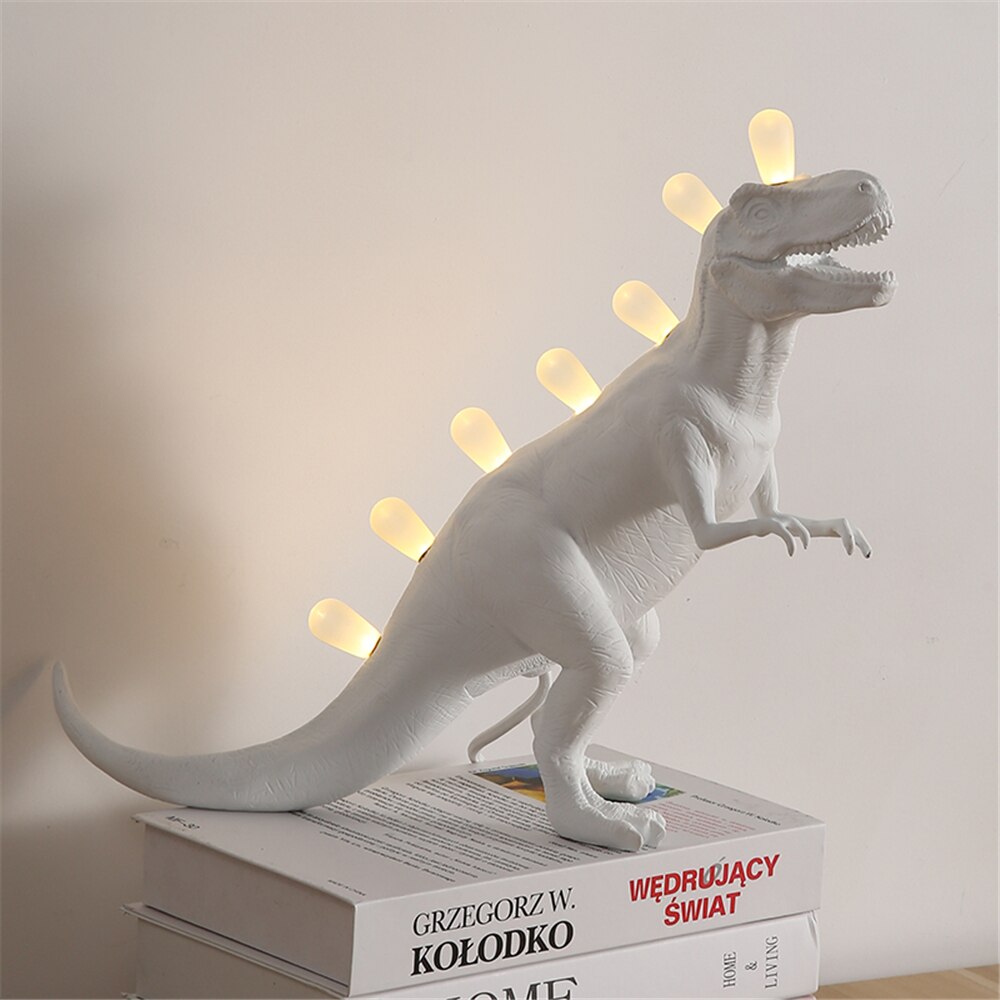 Jurassic Dinosaur Resin Table Lamps - Brontosaurus & T - Rex Led Desk Lamp Home Art Decor Bedroom