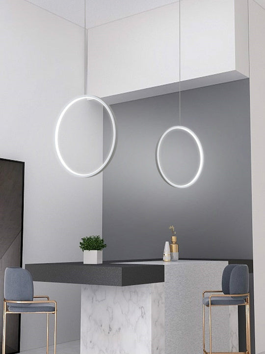 Modern Led Chandelier Lights Round Ring Circle Pendant Lamp Home For Living Room Lighting Indoor