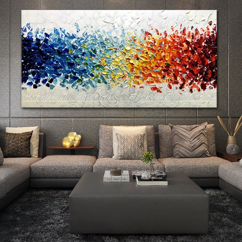 Handcrafted Large Abstract Oil Painting - Modern Home Decor Canvas Art Printings