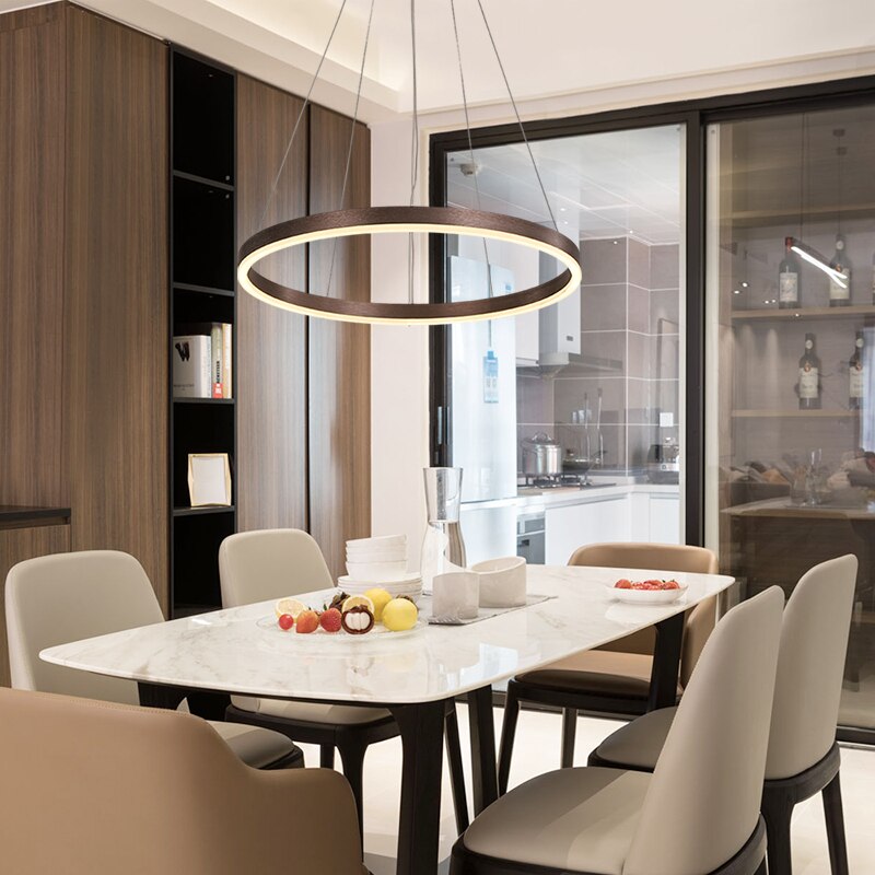 Nordic Art Deco Luxury Led Circular Pendant Lights Hanging Lamps For Living Room Dining Table