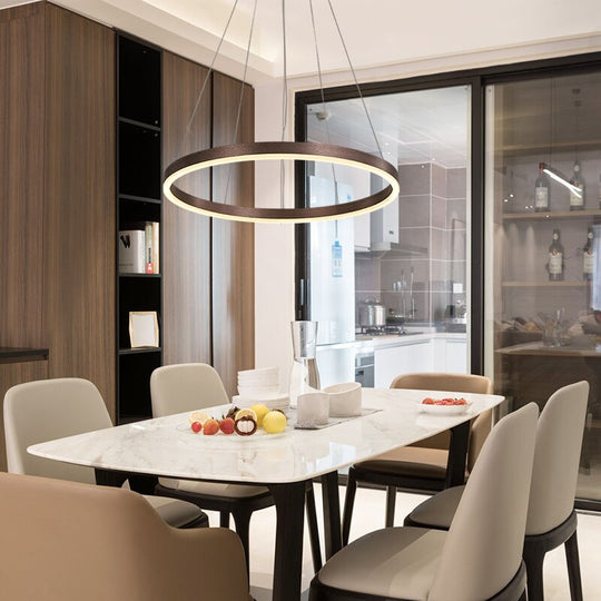 Nordic Art Deco Luxury Led Circular Pendant Lights Hanging Lamps For Living Room Dining Table