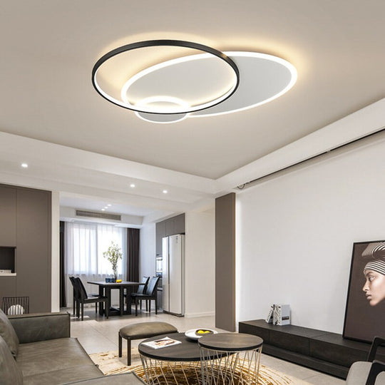 Modern Led Ceiling Lights Surface Mount Metal Chandelier For Foyer Living Room Bedroom Dining Lamp