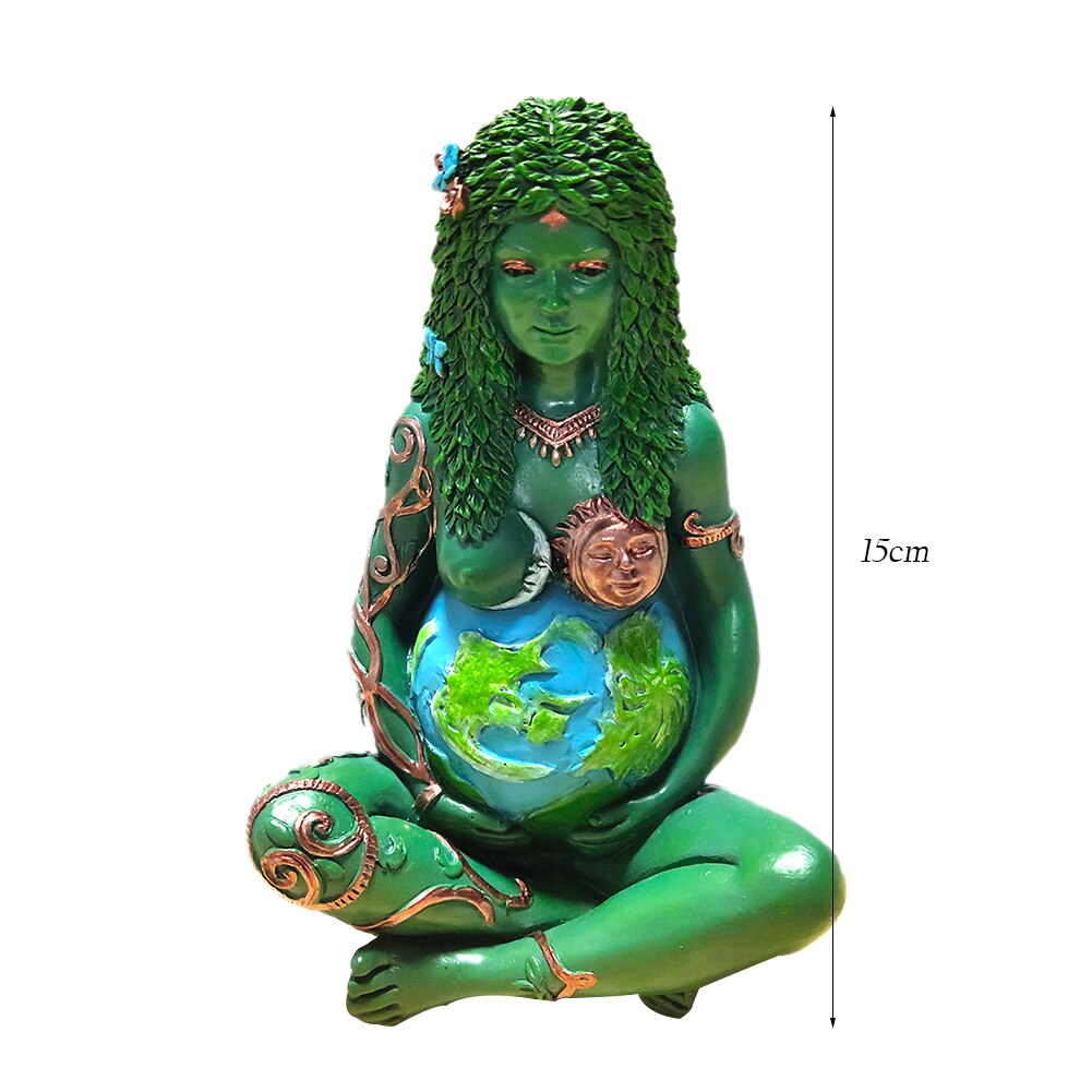 Ghia Mother Earth Resin Statue: Three Dimensional Art Decor For Home And Garden Items