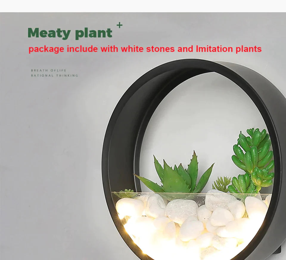 New Modern Art Plant Outdoor Ip65 Waterproof Led Wall Lighting Garden Porch Sconce Light Black