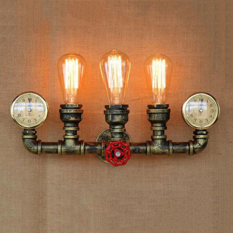 Industrial Style Vintage Retro Loft Wall Lights Water Pipe Bar Pub Cafe Restaurant Aisle Corridor