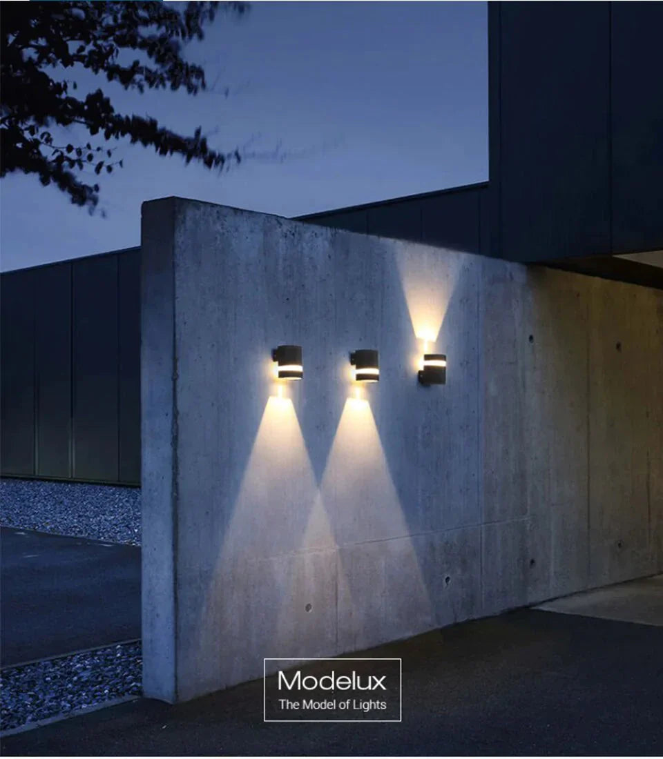 Modern Led Wall Light Outdoor Ip65 Waterproof Aluminum Black Lamps Porch Garden Lamp 6W 12W 110V
