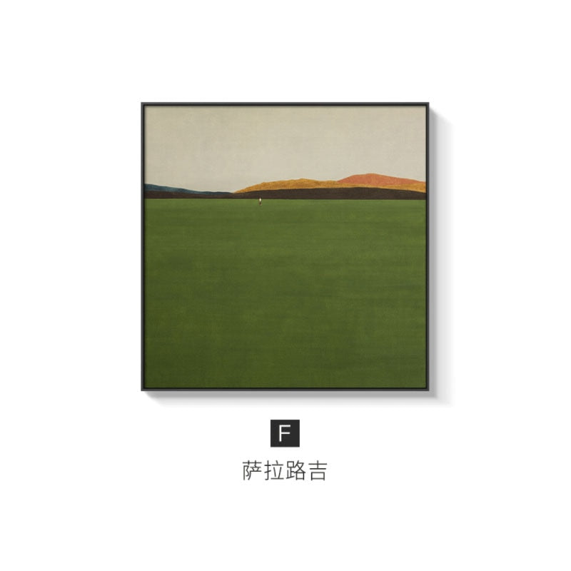 Abstract Landscape Of Solo Travel Posters And Prints 50X50Cm(No Frame) / Lawn F Wall Painting