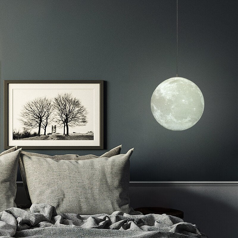 Modern Led Pendant Lights Moon Creative Nordic Hanging Lighting Fixtures Restaurant Bar Kitchen