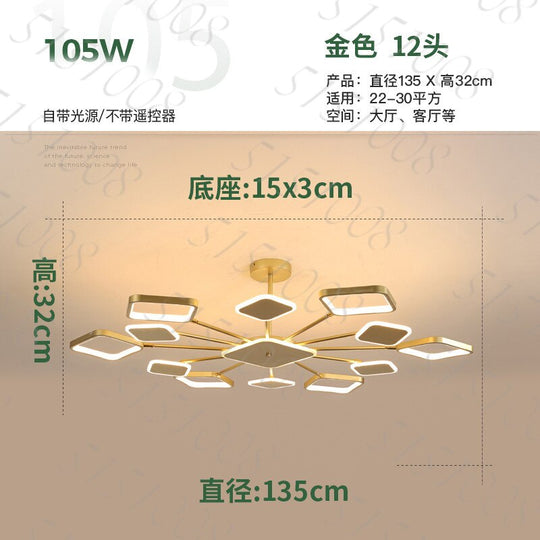 Modern Led Variety Square Chandelier Lighting For Living Dining Room Bedroom Kitchen Hanging Lamp