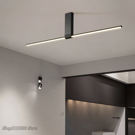 Nordic Simple Strip Led Ceiling Lamp Modern Minimalism Creative Corridor Restaurant Celling Light