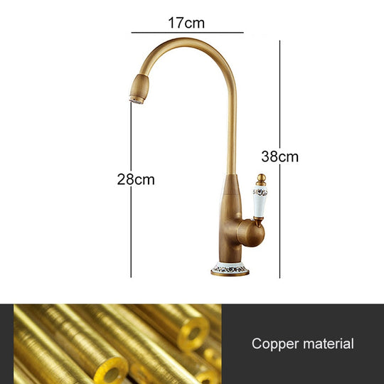 Kitchen Faucets Antique Bronze Faucet For Mixer Tap With Ceramic Crane Cold And Hot Sink Water