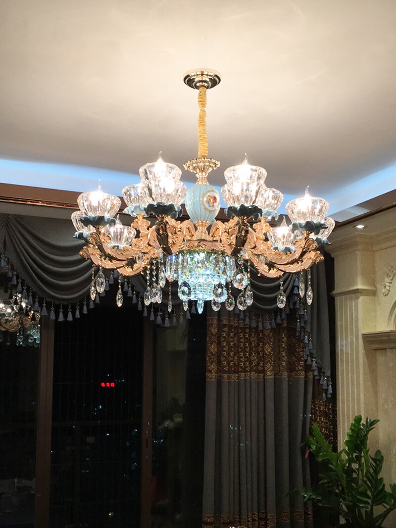 Luxury Ceramic Chandelier Atmosphere Living Room Hanging Hall Light Bedroom Restaurant Contemporary