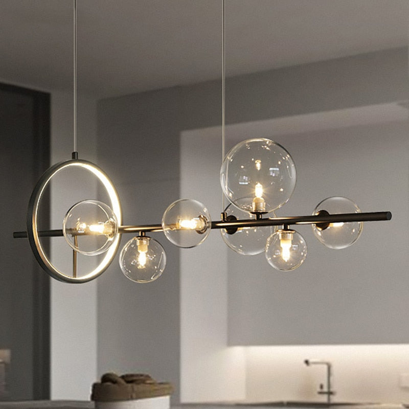 Vintage Led Pendant Lamp Industrial Modern For Living Room Dining Table Kitchen Black Chandelier