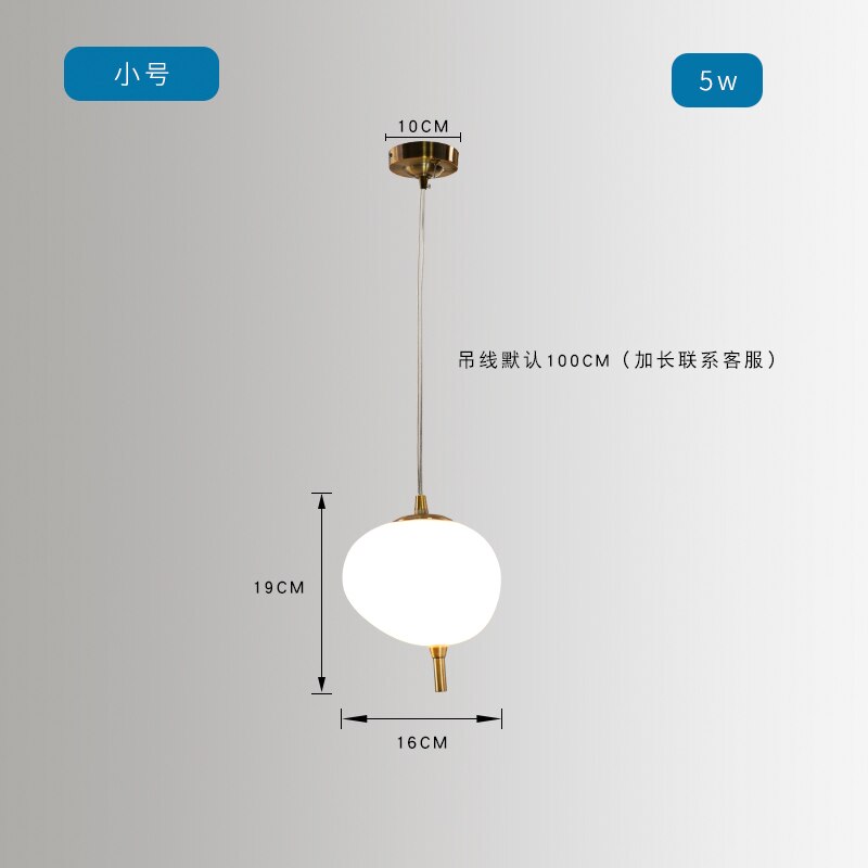 Individual Postmodern Luxury Glass Pendant Light With Touch Switch Home Decor Bedside Bedroom Lamp