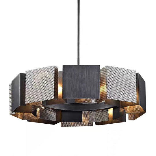 Emily’s Modern Luxury Round Black Metal Chandelier 60Cm (23.6’) / Warm White Chandeliers