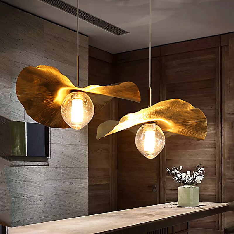 Nordic Modern Chandelier Pendant Light Kitchen Lotus Ceiling Lamp Living Room Lightning Cuisine