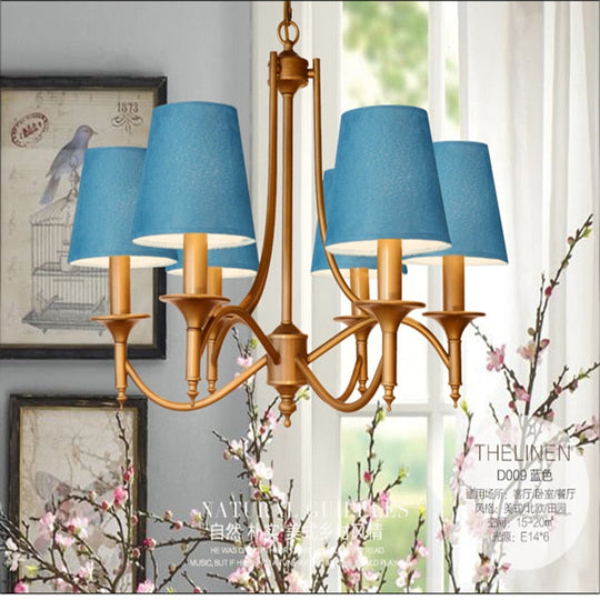 Metal Bronze Chandelier 6/8 Heads For Living Room Pendant Lighting