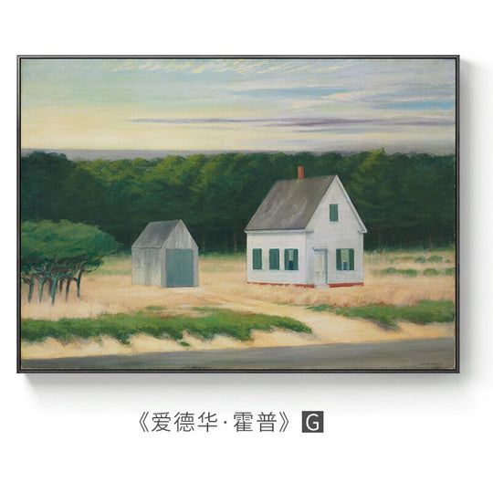 Edward Hopper Abstract Landscape Reproductions Canvas Posters 45X60Cm (No Frame) / G Wall Painting