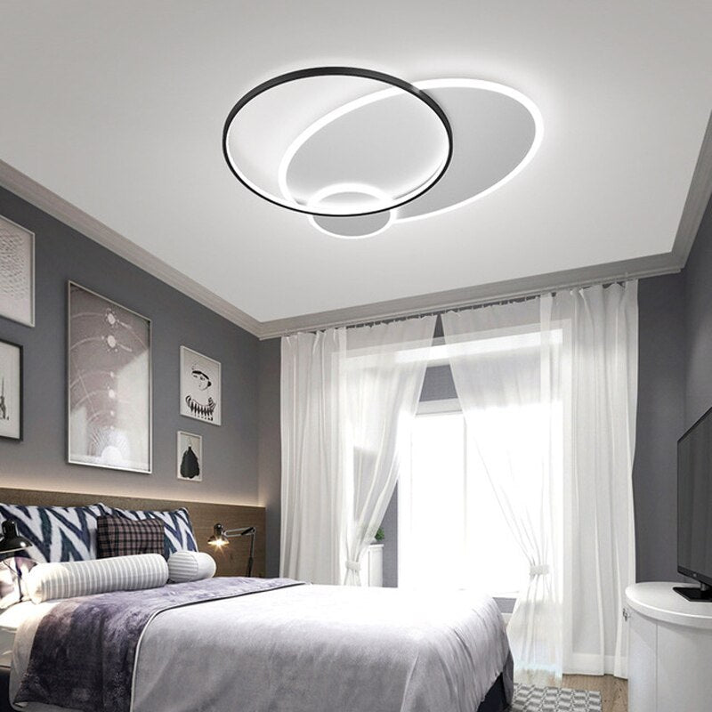 Modern Led Ceiling Lights Surface Mount Metal Chandelier For Foyer Living Room Bedroom Dining Lamp