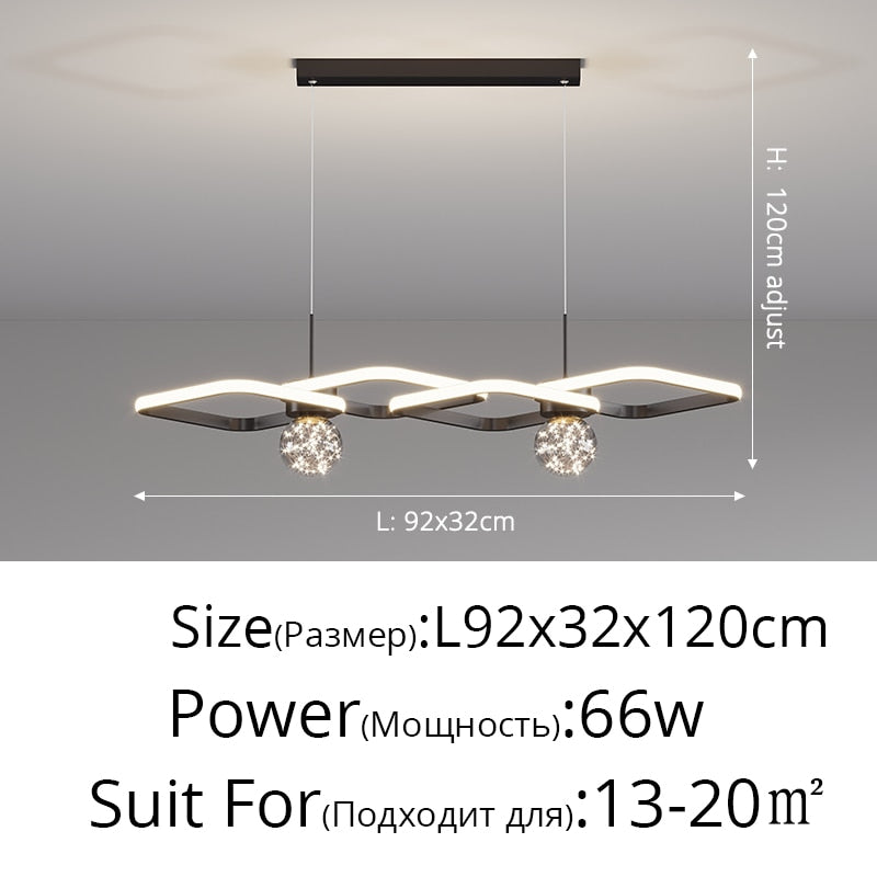 Modern Ceiling Chandeliers Led For Living Room Dining Table Lighting Simplicity Design Circle