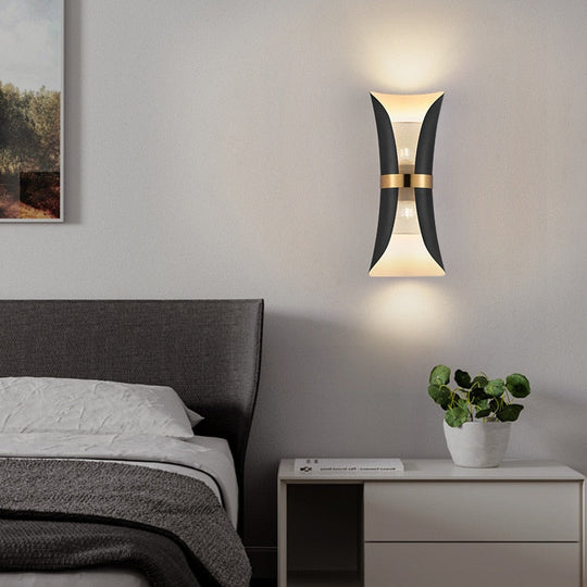 Lara’s Black & Gold Led Wall Sconce For Bedroom Aisle Living Room Light