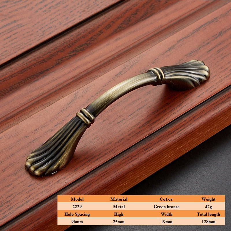 Vintage Zinc Alloy Handles For European - Style Furniture Doors And Drawers 2229 - 96Mm Door Handle