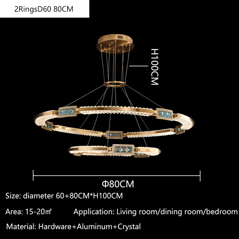 Brilliance Elysian: New K9 Crystal Led Chandelier - Nordic Modern Ceiling Fixture Suitable For