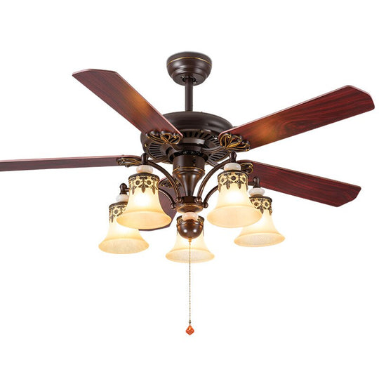 American Ceiling Fan Lamp - European Retro Style Ideal For Dining Room Living And Bedroom Fans