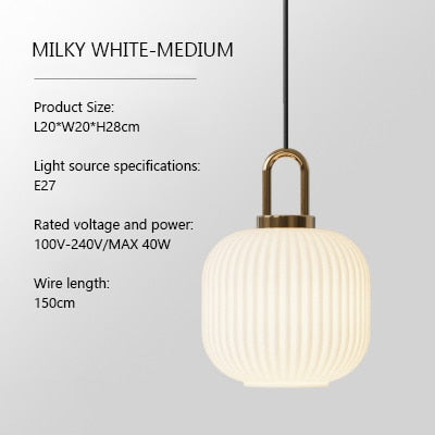 Glass Pendant Light Japanese Pendant Lamp Design Deco Nordic Led Hanging Fixtures Bedroom Modern