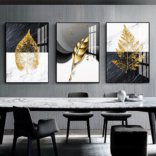 Minimalist Nordic Triple Abstract Paintings - Modern Decor For Spaces 20X24Cm No Frame / 3 Pcs Set