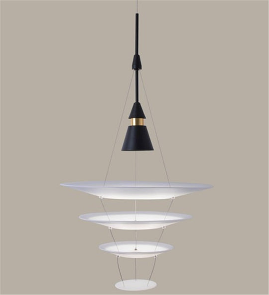 Enigma Illumination: Nordic Spiral Acrylic Ring Led Pendant Light - An Artistic Fusion By Danish