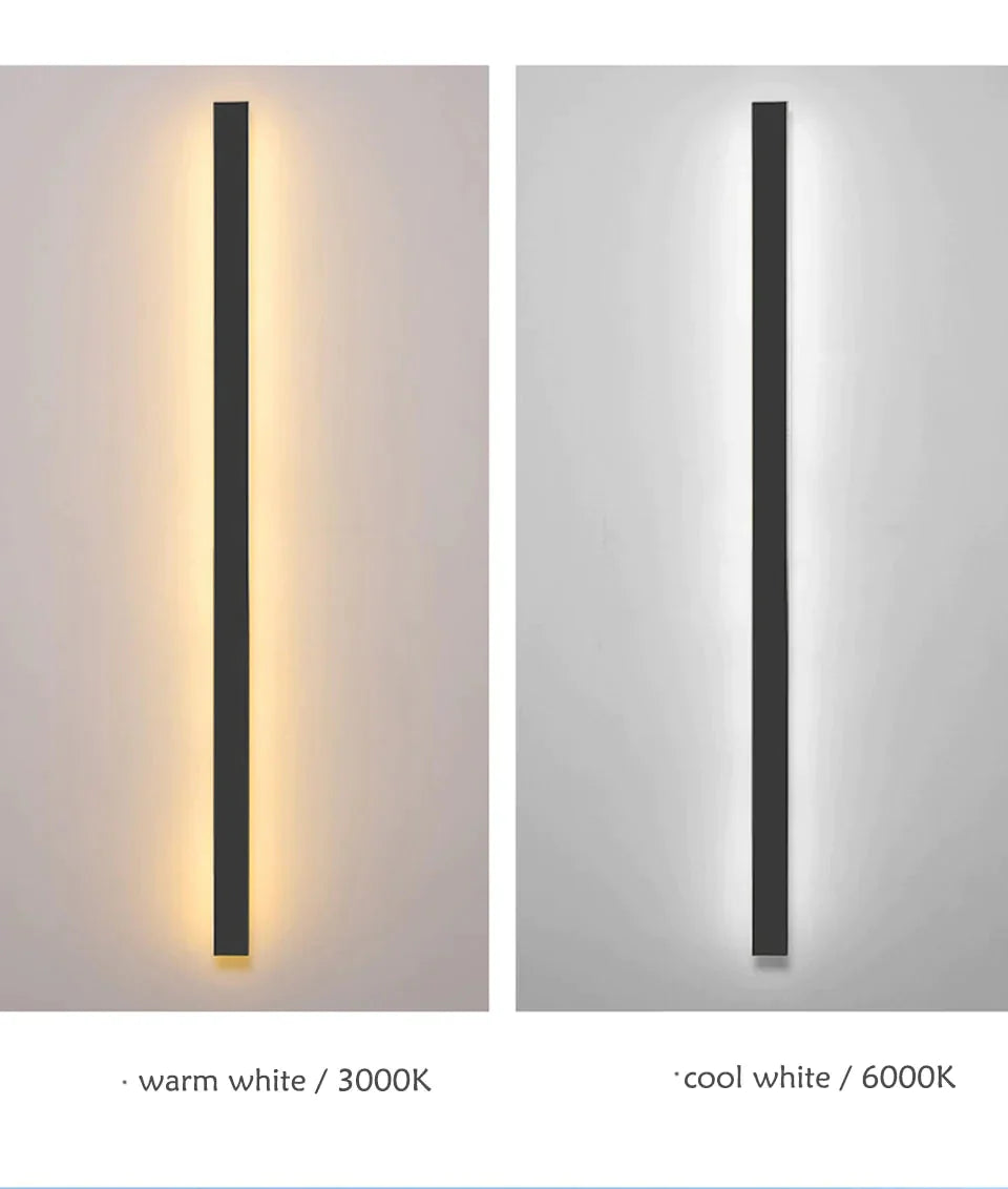 Waterproof Outdoor Wall Lamp Led Long Ip65 Aluminum Light Garden Villa Porch Sconce 110V 220V