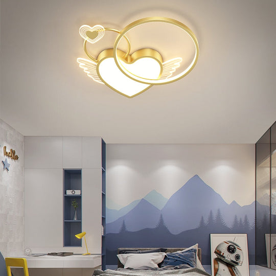 Heart Shape Fixture Creative Led Bedroom Light Ceiling