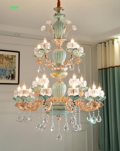 Modern Chandeliers Home Decor Flower Chandelier Living Room Decoration Nordic Crystal Light Fixture