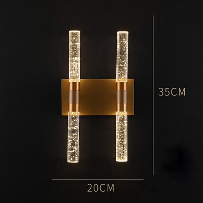 Post - Modern Crystal Led Wall Light Gold/Black Sconce Lamp Luminaire For Bedroom Living Room Stair