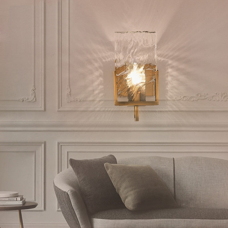 Helios - Postmodern Minimalist Nordic Crystal Block Wall Light Wall Lamp