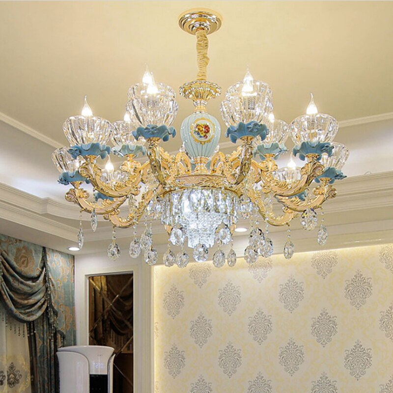 Luxury Ceramic Chandelier Atmosphere Living Room Hanging Hall Light Bedroom Restaurant Contemporary