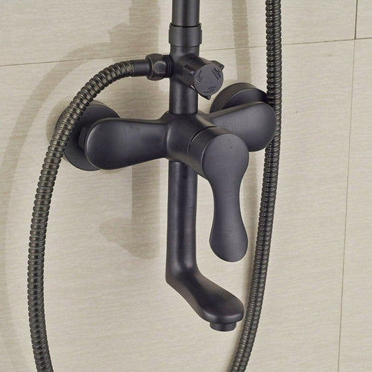 8 ’Rain Shower Faucet Bathroom Set Wall Mounted Mixer With Hand Sprayer 3 - Model Switch Hot &