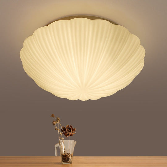 Modern Brief Personalized White Shell Design Ceiling Light Home Decoration Bedroom Lighting Glass