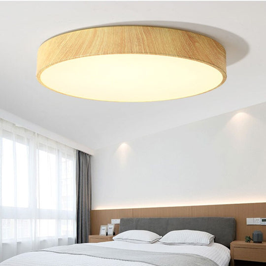 Ultra - Thin Wood Grain Led Ceiling Light Modern Lamp Living Room Lighting Fixture Bedroom Kitchen