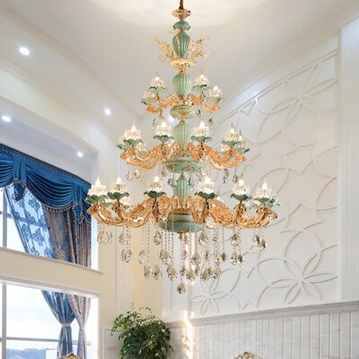 Modern Chandeliers Home Decor Flower Chandelier Living Room Decoration Nordic Crystal Light Fixture