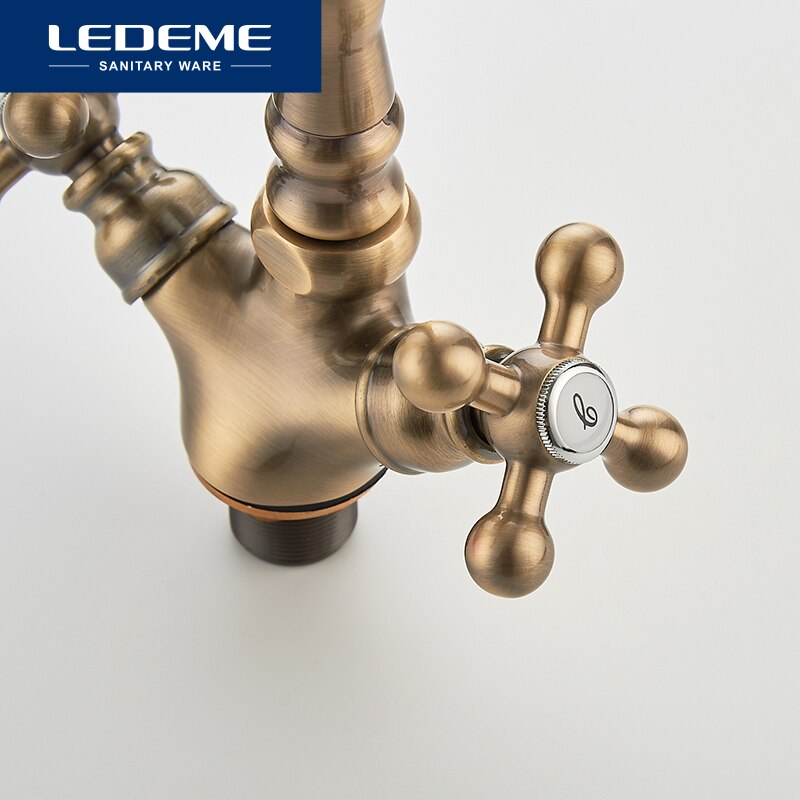 Europe Style Basin Kitchen Faucet Total Brass Bronze Finished Swivel Bathroom Mixer Tap Sink 360