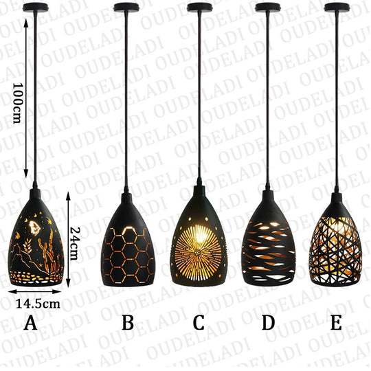 Ac85 - 265V 12W Led Pendant Light Iron Hollow Metal Cage Lamp Living Room Restaurant Shop Bar