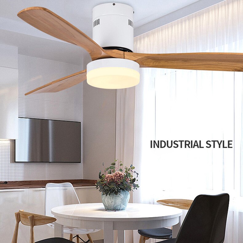 Luxury Wooden Pendant Fan - 42/52 - Inch Vintage Ceiling With Lights Remote Control And 3 Blades