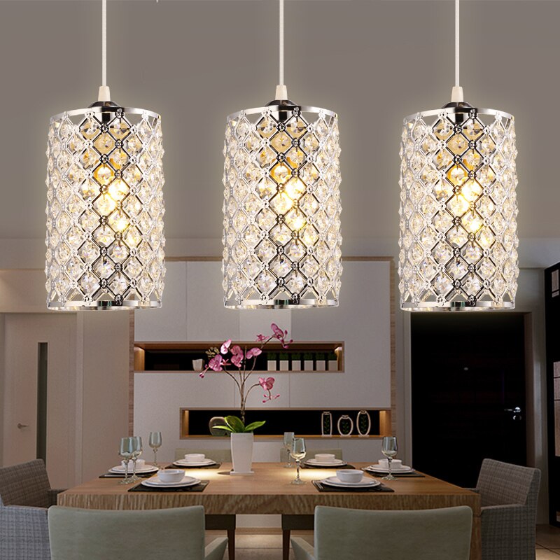 Modern Luxury Crystal Pendant Lights Romantic Bedroom Living Room Led Light